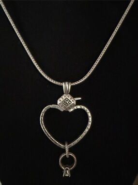 Brighton Silver Open Heart Pendant Necklace